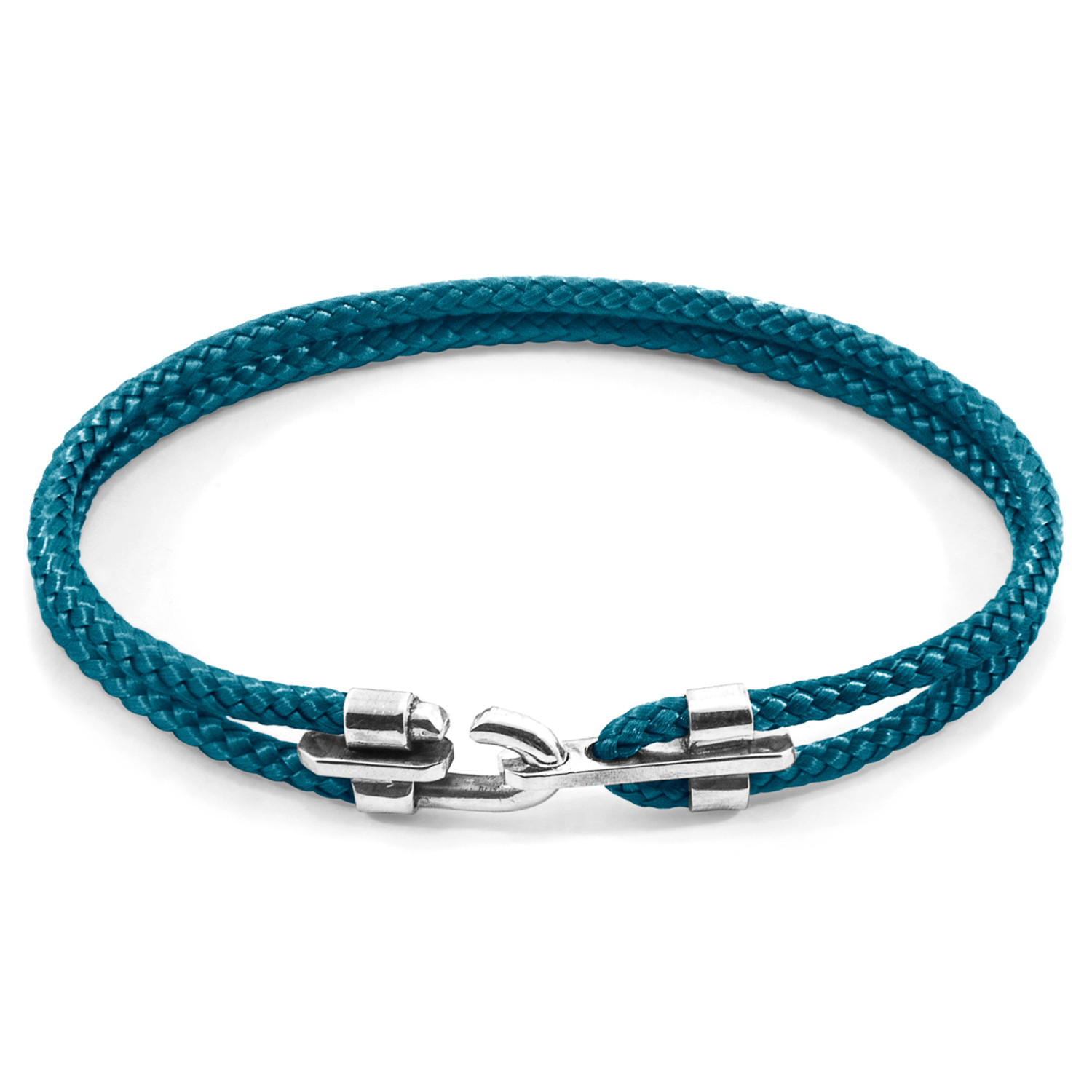 Anchor & Crew Ocean Blue Canterbury Silver and Rope Bracelet