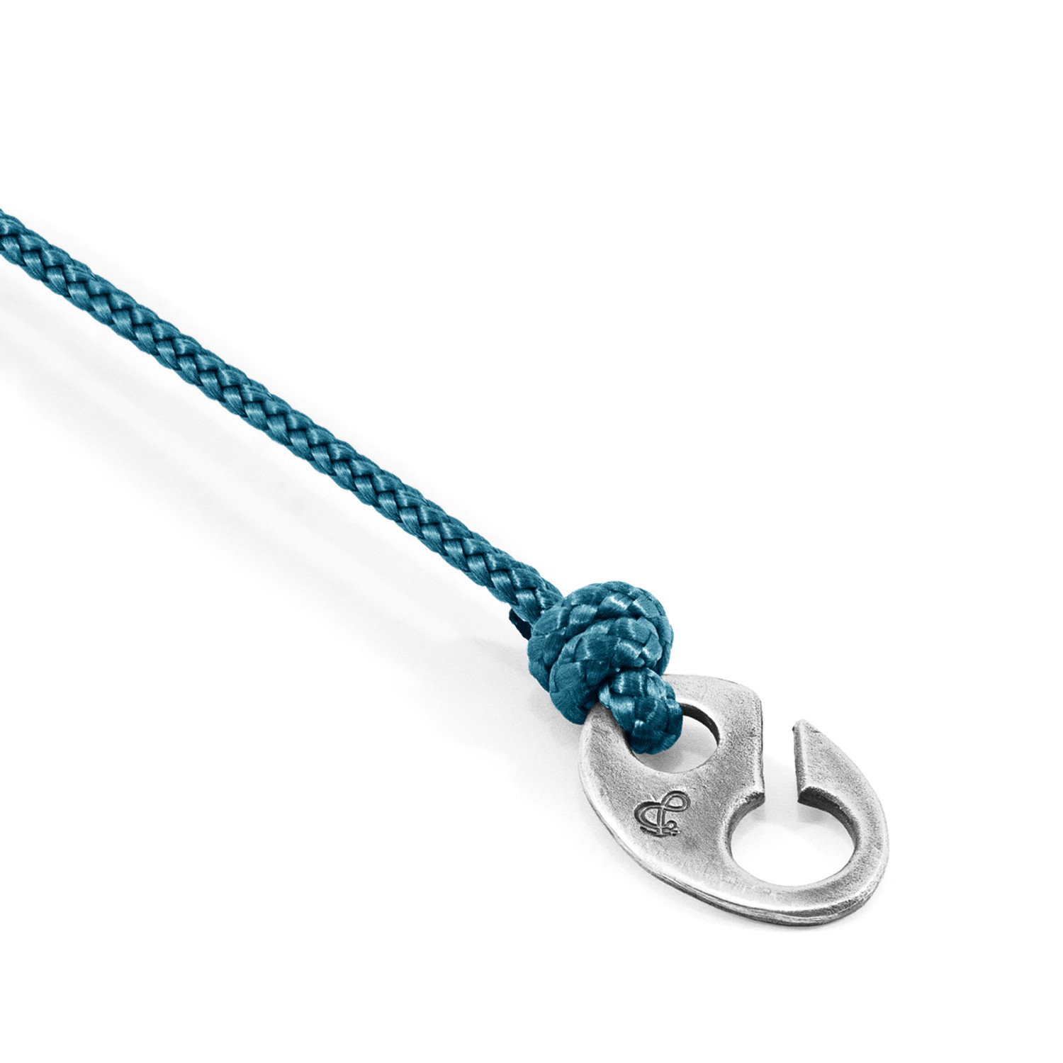 Anchor & Crew Ocean Blue Windsor Silver and Rope Bracelet