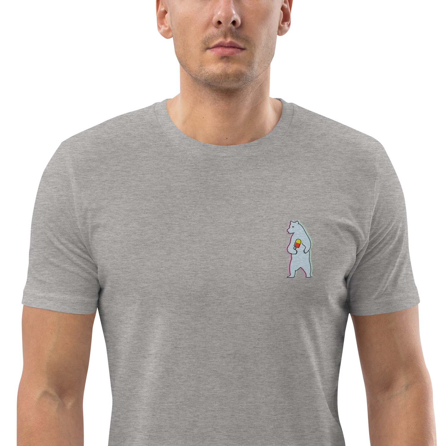 ANCHOR & CREW Polar Bear x Ice Cream In The Wild Organic Cotton Embroidered T-Shirt