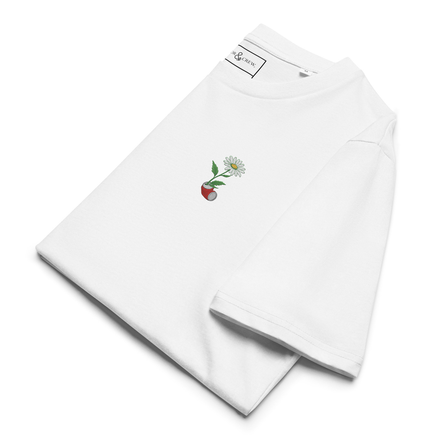 ANCHOR & CREW Daisy Dystopia Garden Organic Cotton Embroidered T-Shirt