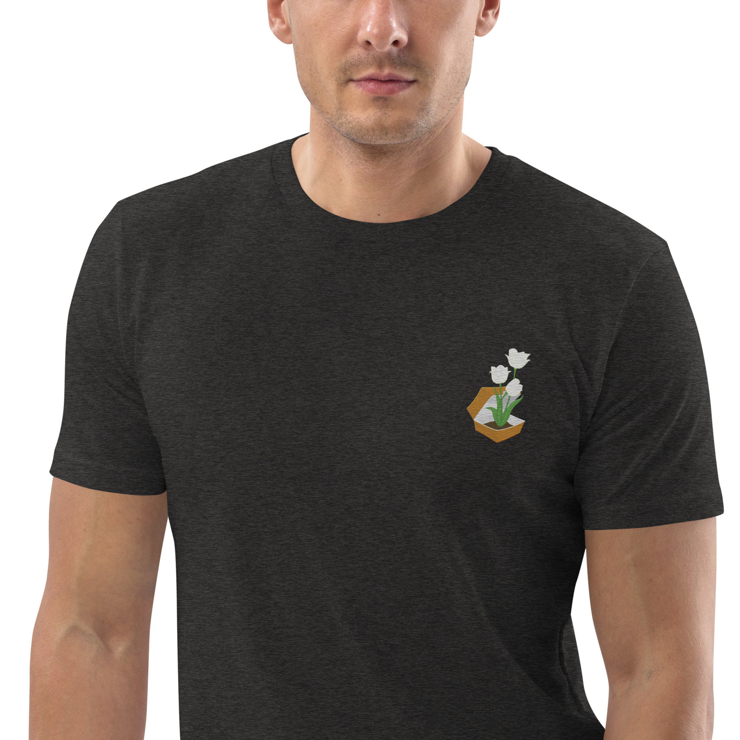 ANCHOR & CREW Tulip Garden Dystopia Organic Cotton Embroidered T-Shirt