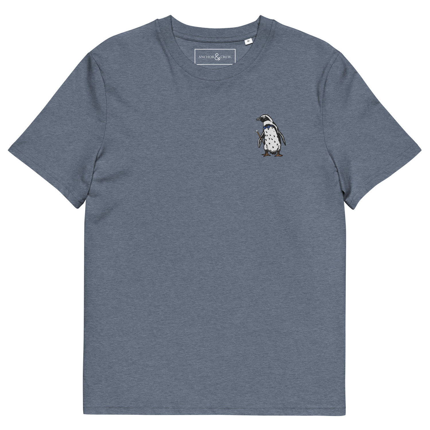 ANCHOR & CREW Penguin Suit Actual Life Organic Cotton Embroidered T-Shirt