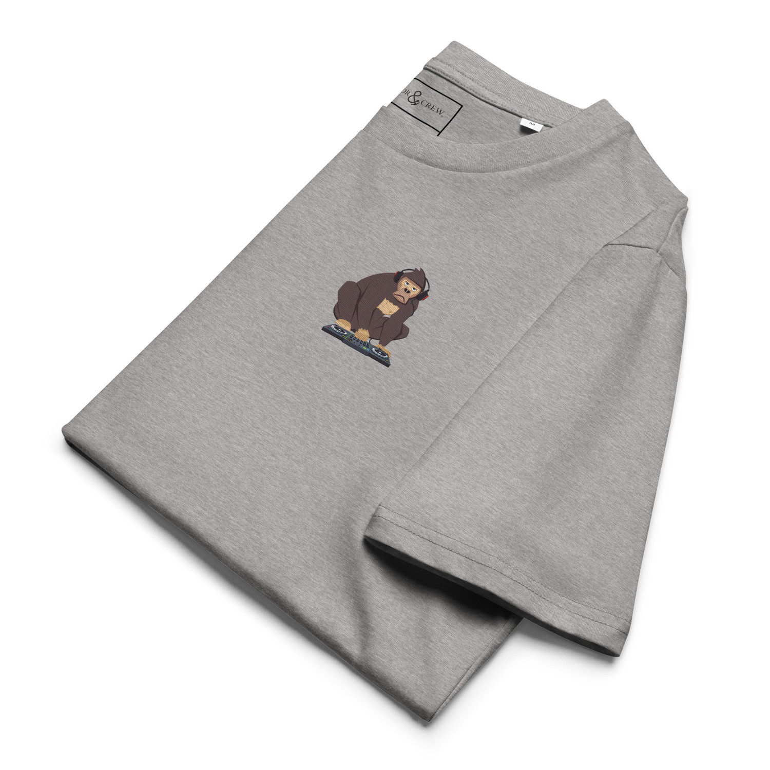 ANCHOR & CREW The DJ Monkey Organic Cotton Embroidered T-Shirt