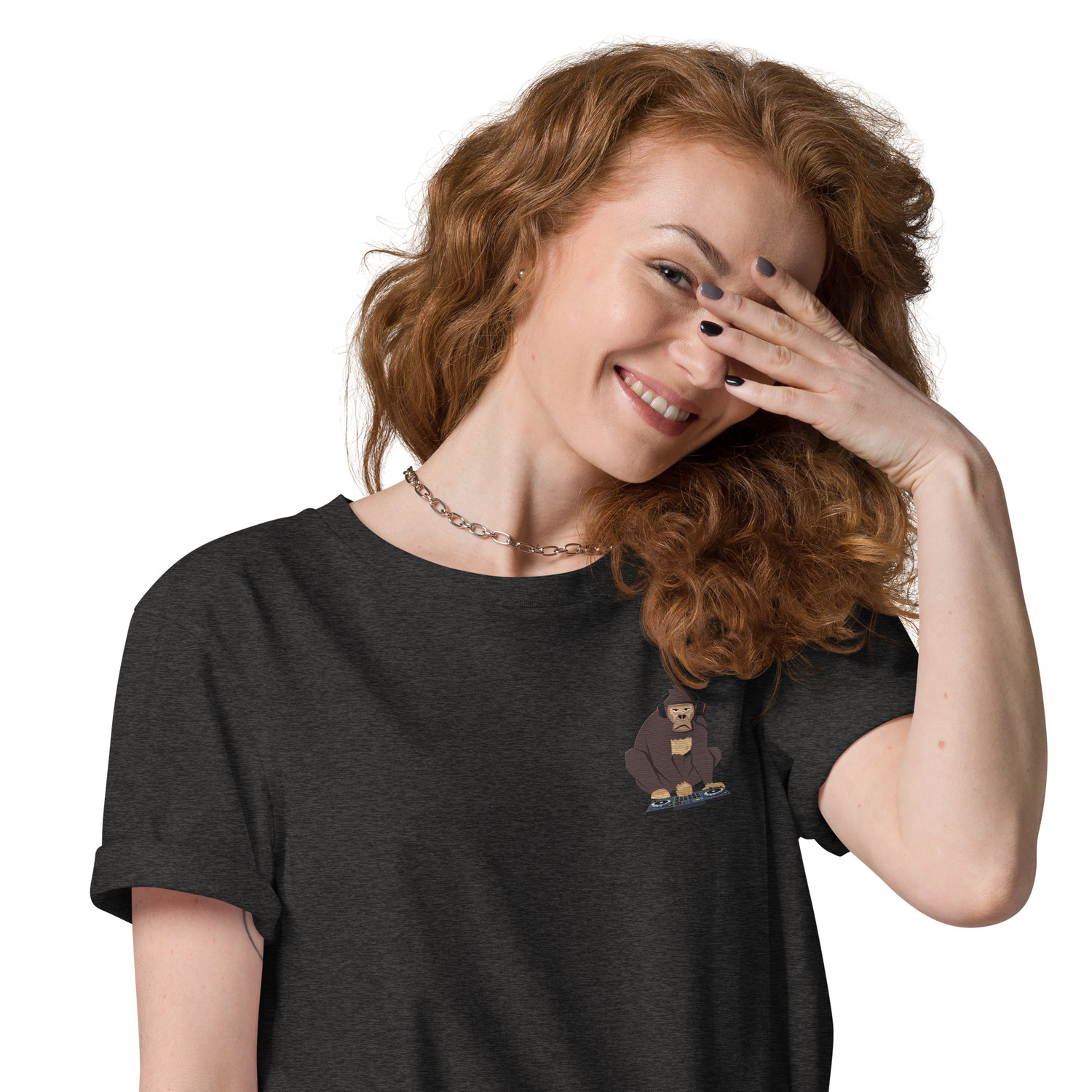 ANCHOR & CREW The DJ Monkey Organic Cotton Embroidered T-Shirt
