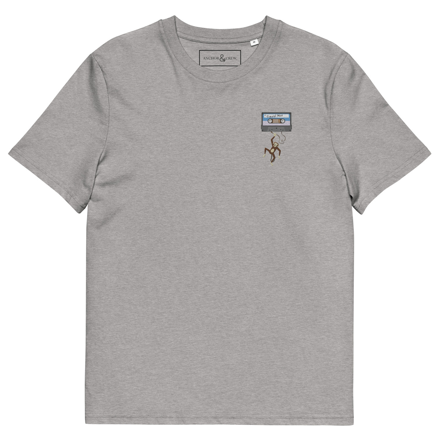 ANCHOR & CREW The Cassette Monkey Organic Cotton Embroidered T-Shirt