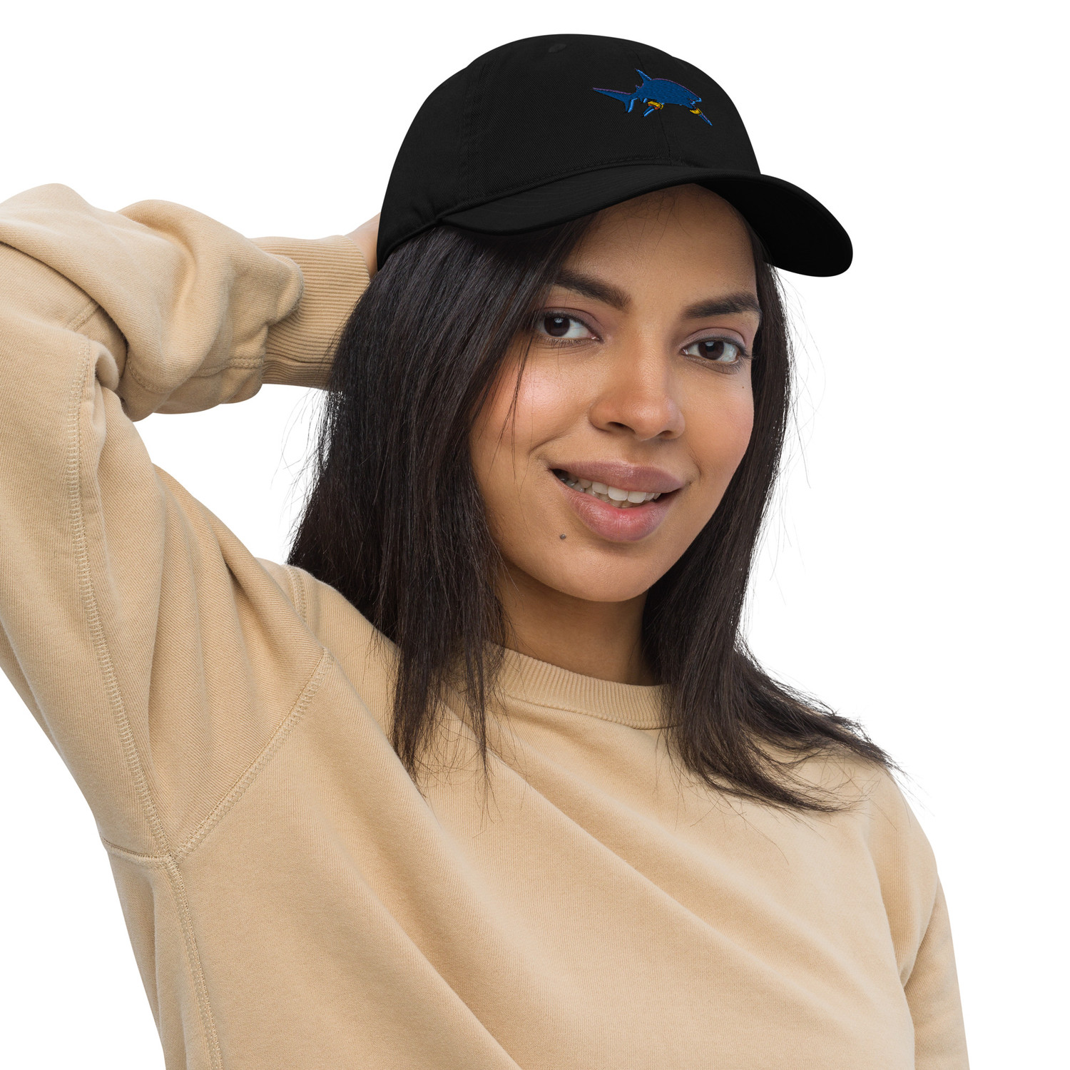 ANCHOR & CREW Shark Gone Swimming In The Wild Organic Cotton Embroidered Baseball Cap