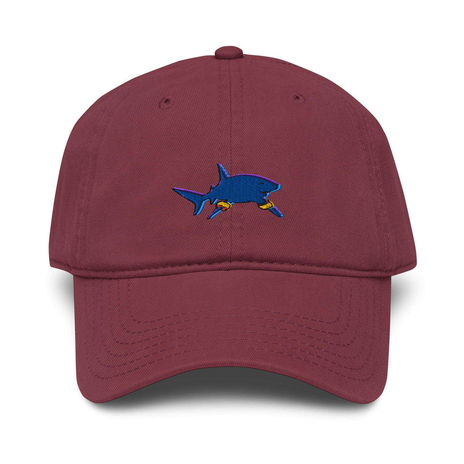 ANCHOR & CREW Shark Gone Swimming In The Wild Organic Cotton Embroidered Baseball Cap