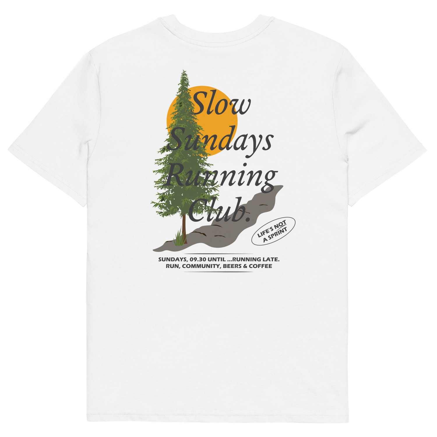 ANCHOR & CREW Mountain Pine Slow Sundays Running Club Organic Cotton T-Shirt