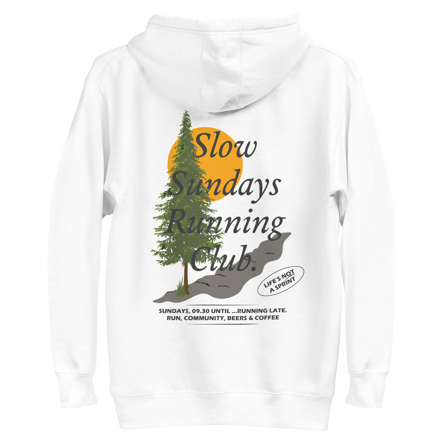 ANCHOR & CREW Mountain Pine Slow Sundays Running Club Cotton Blend Hoodie 