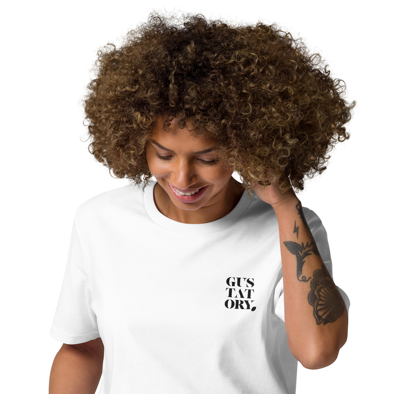 ANCHOR & CREW x GUSTATORY London Coffee Scene Organic Cotton Embroidered T-Shirt