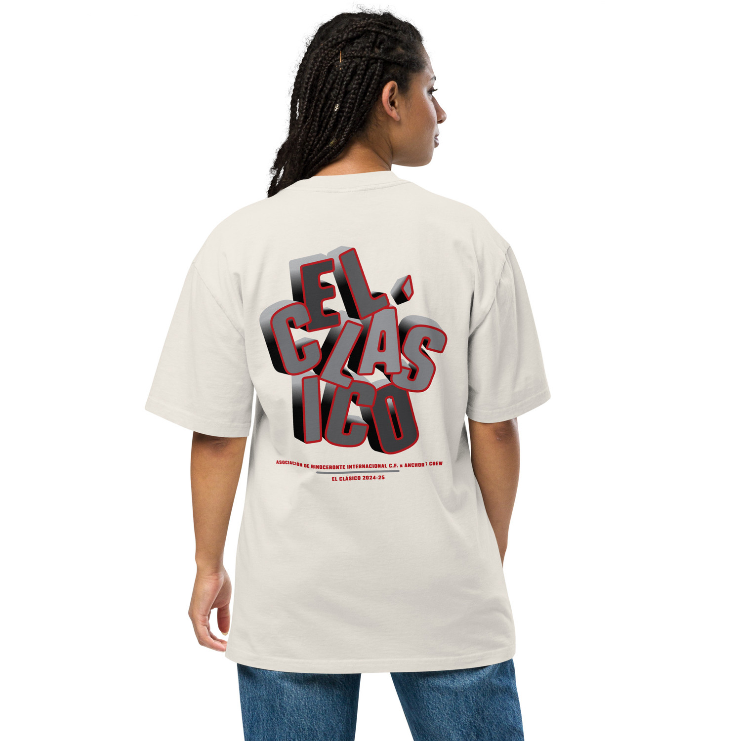 ANCHOR & CREW Rinoceronte C. F. El Clasico Football Oversized Cotton T-Shirt