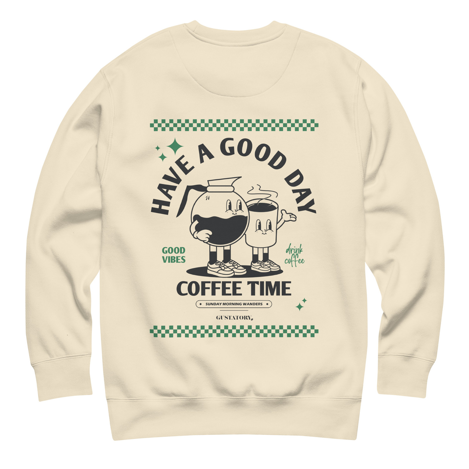 ANCHOR & CREW x GUSTATORY Have A Good Day Cotton Blend Embroidered Sweatshirt