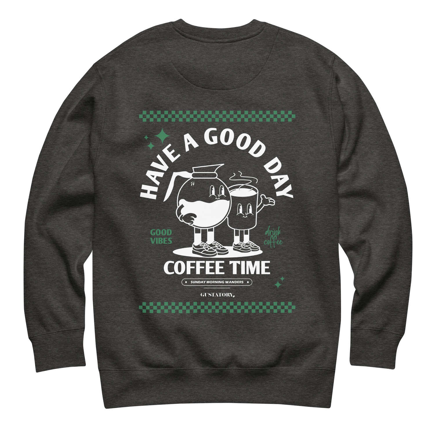 ANCHOR & CREW x GUSTATORY Have A Good Day Cotton Blend Embroidered Sweatshirt