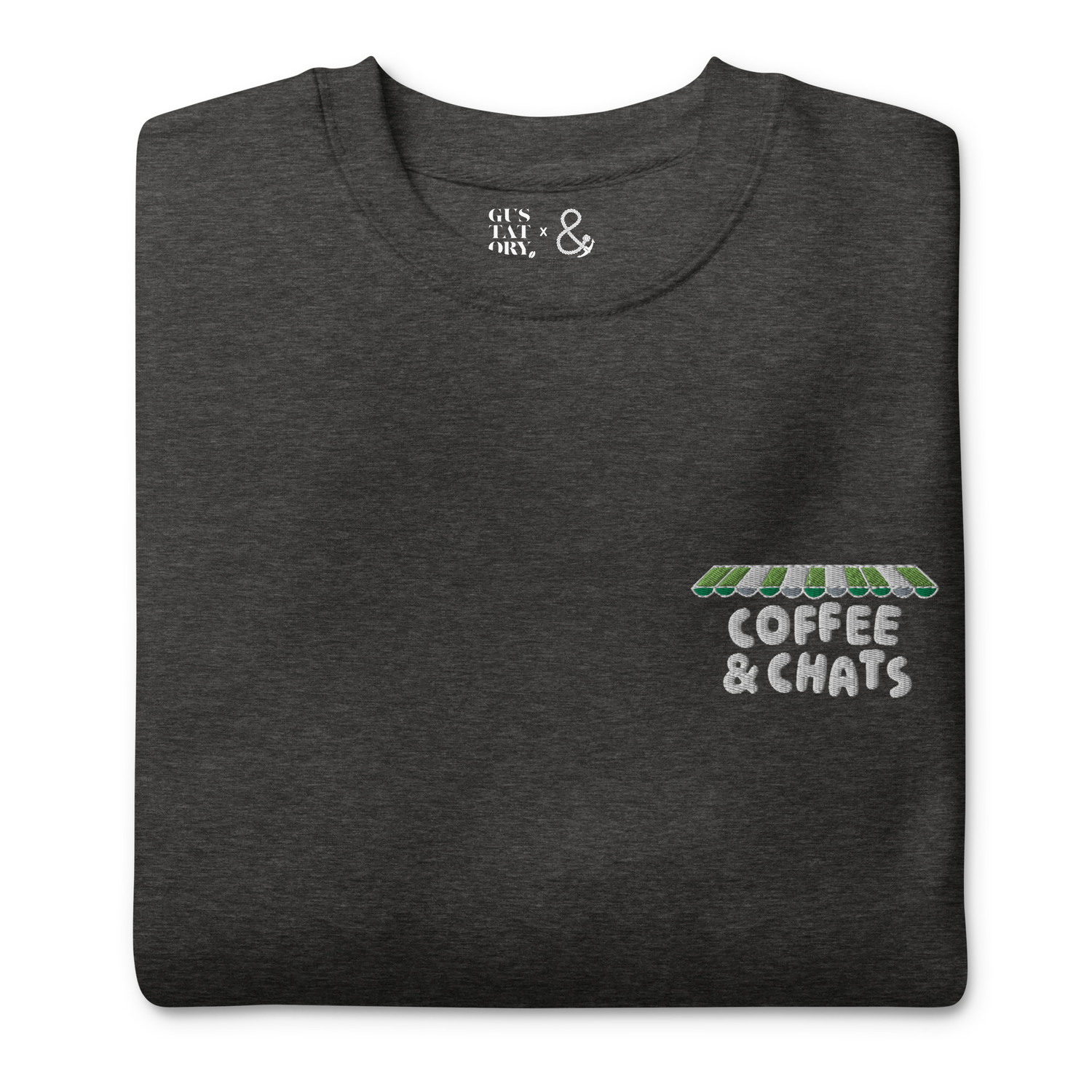 ANCHOR & CREW x GUSTATORY Coffee & Chats Cotton Blend Embroidered Sweatshirt