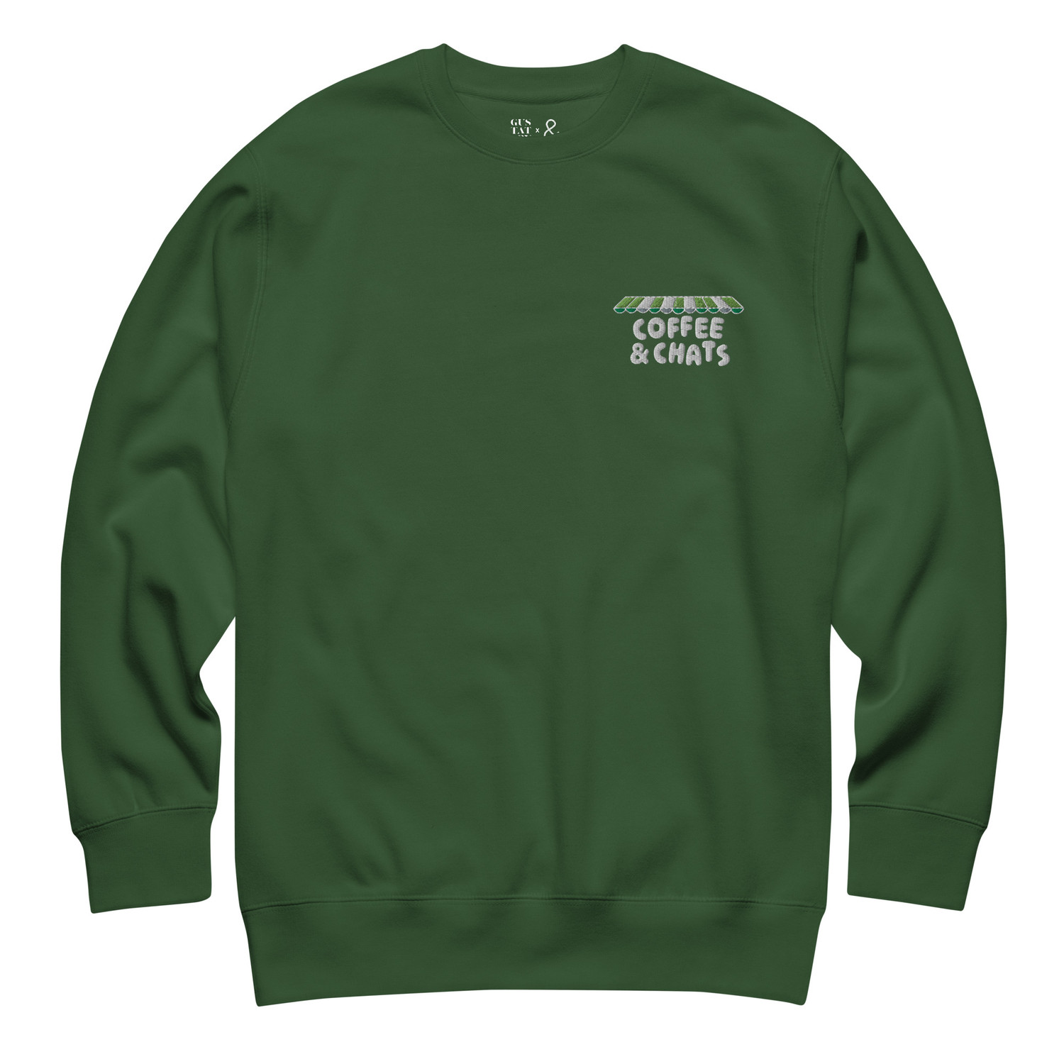 ANCHOR & CREW x GUSTATORY Coffee & Chats Cotton Blend Embroidered Sweatshirt