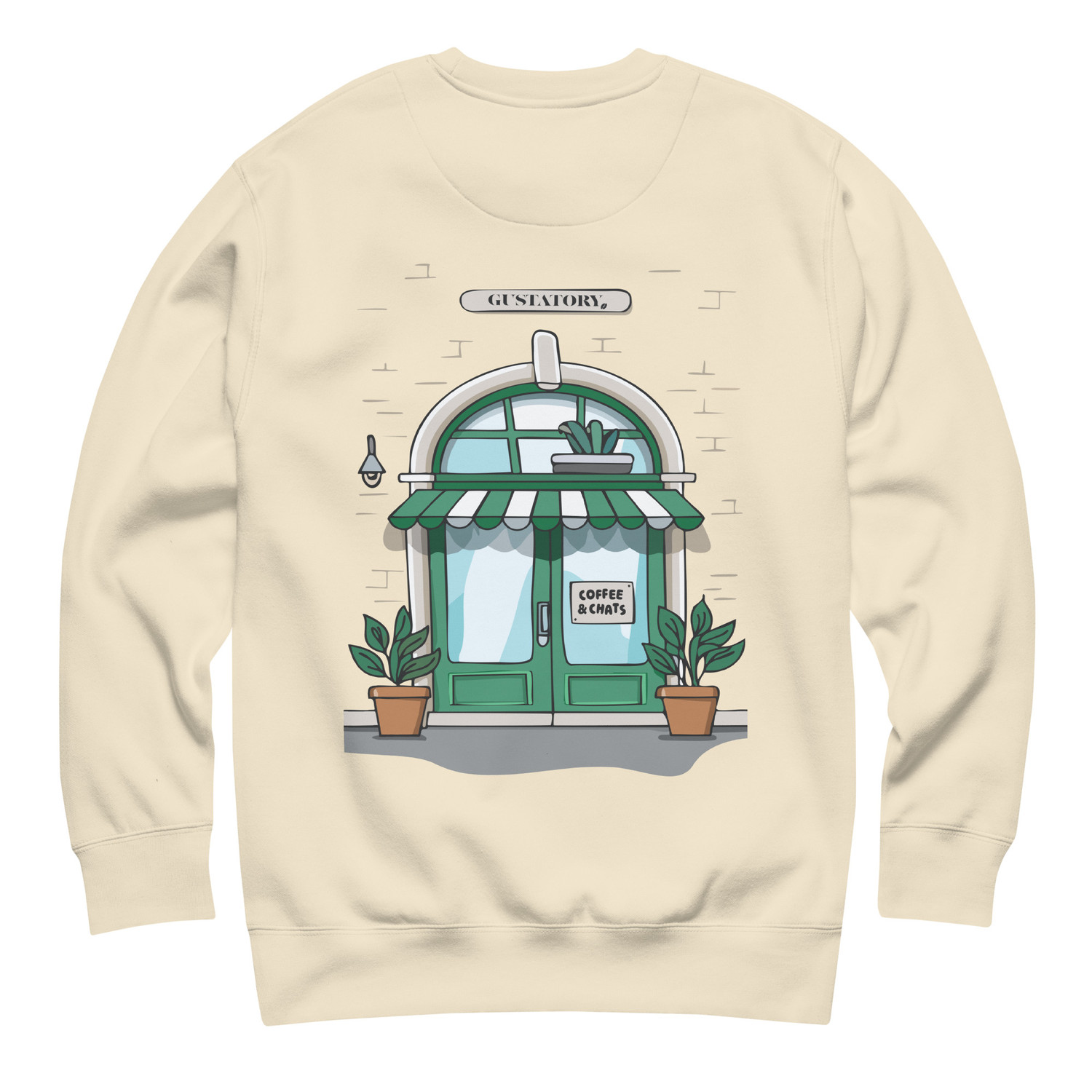ANCHOR & CREW x GUSTATORY Coffee & Chats Cotton Blend Embroidered Sweatshirt