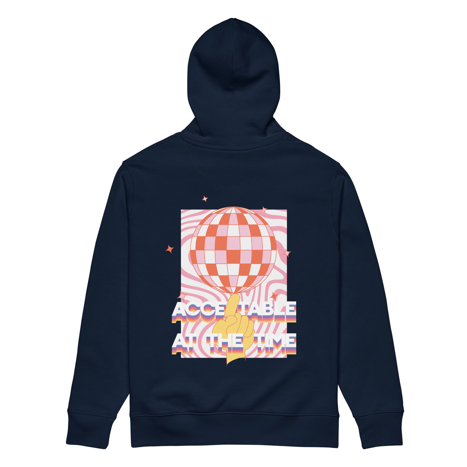 ANCHOR & CREW Acceptable At The Time DISCO! Organic Cotton Embroidered Heavyweight Hoodie