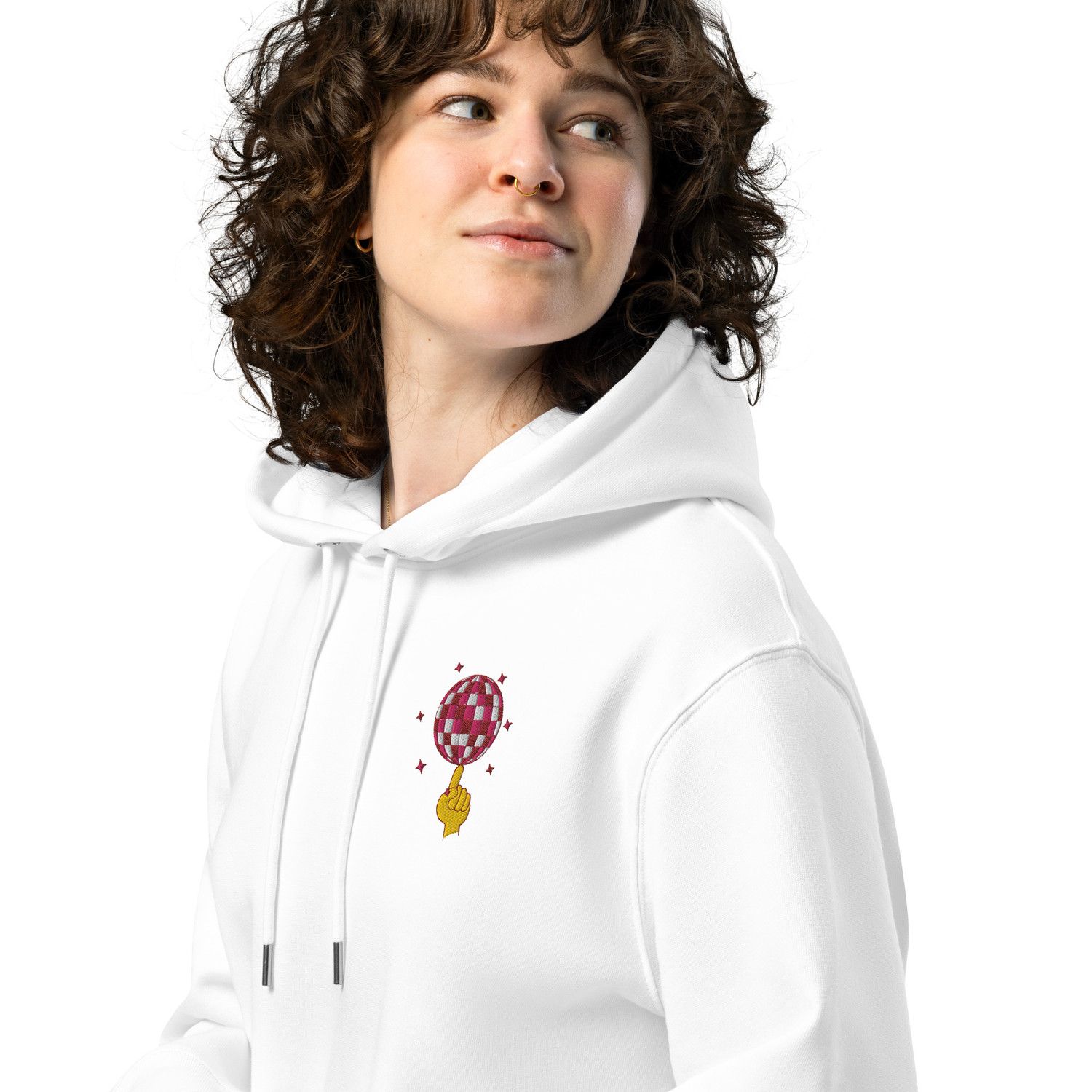 ANCHOR & CREW Acceptable At The Time DISCO! Organic Cotton Embroidered Heavyweight Hoodie