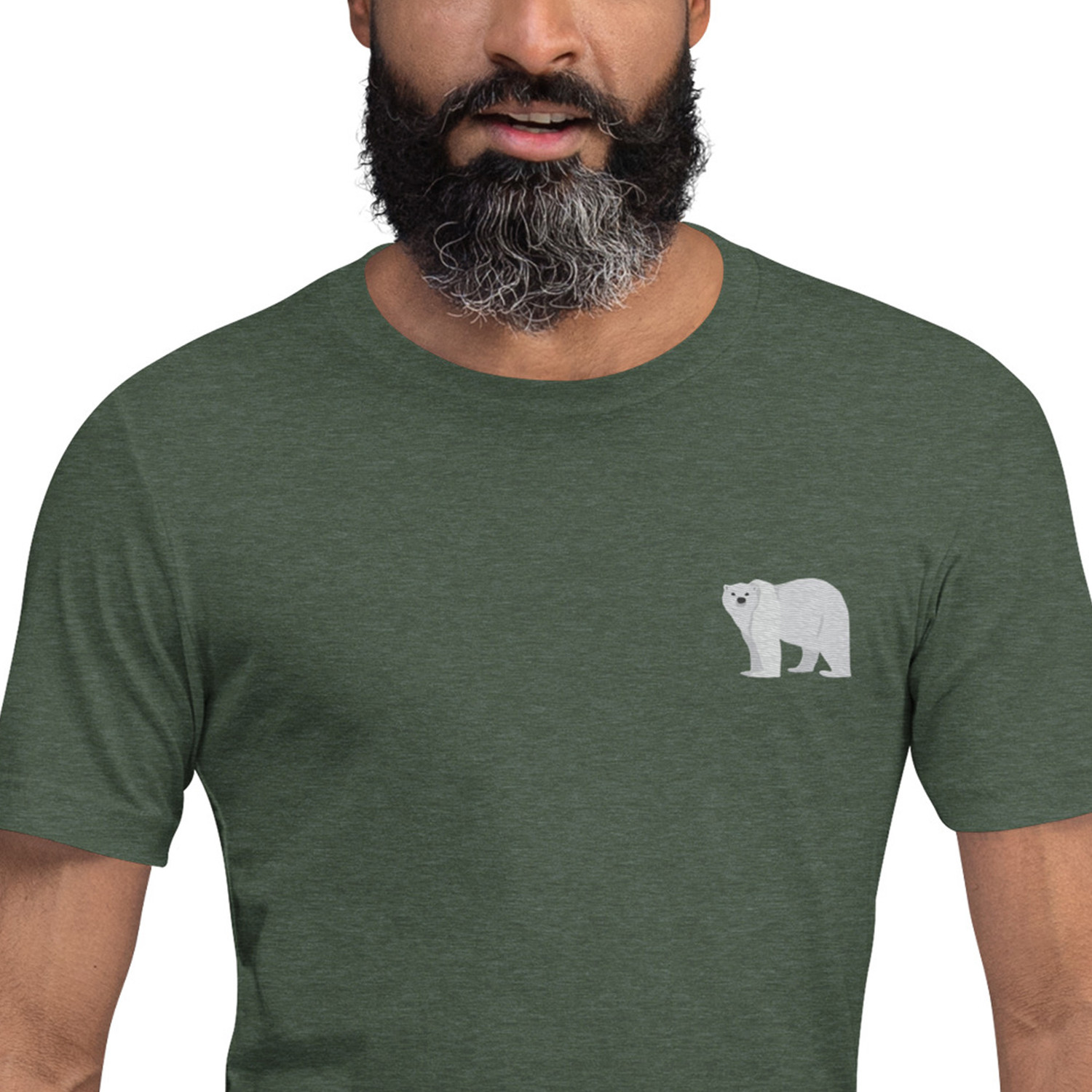 Think Ocean Polar Bear Aspirations Cotton Embroidered T-Shirt 