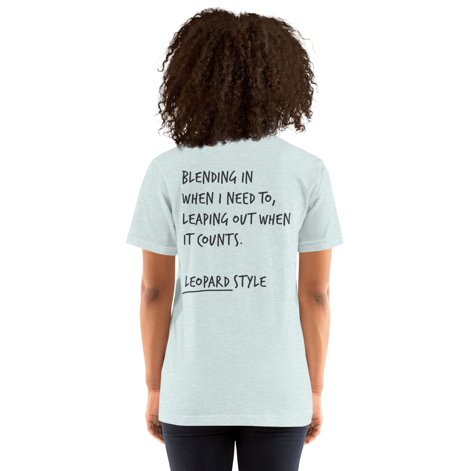 Think Ocean Leopard Aspirations Cotton Embroidered T-Shirt 