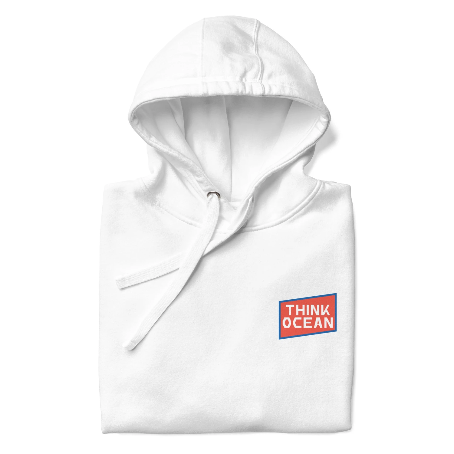 Think Ocean Polar Bear Pixel Art Cotton Blend Hoodie