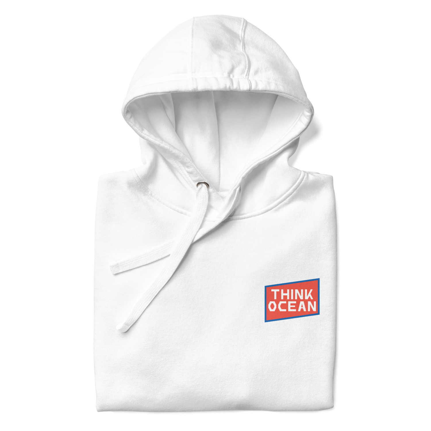 Think Ocean Whale Pixel Art Cotton Blend Hoodie