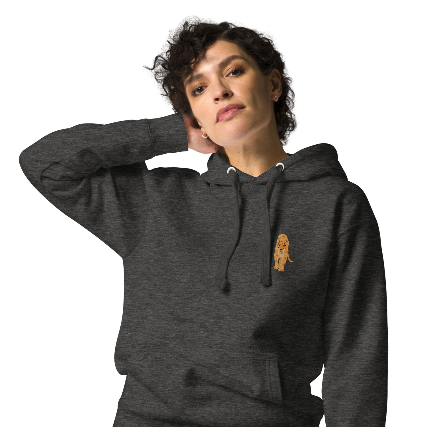 Think Ocean Leopard Aspirations Cotton Blend Embroidered Hoodie