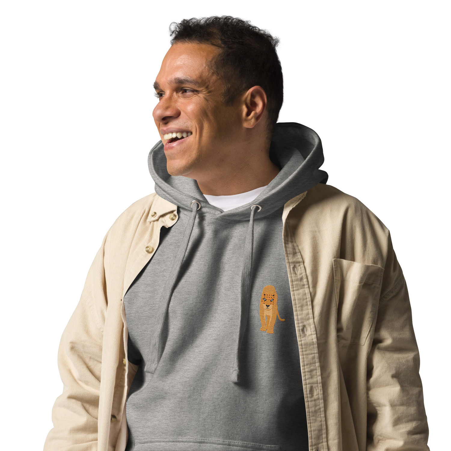 Think Ocean Leopard Aspirations Cotton Blend Embroidered Hoodie