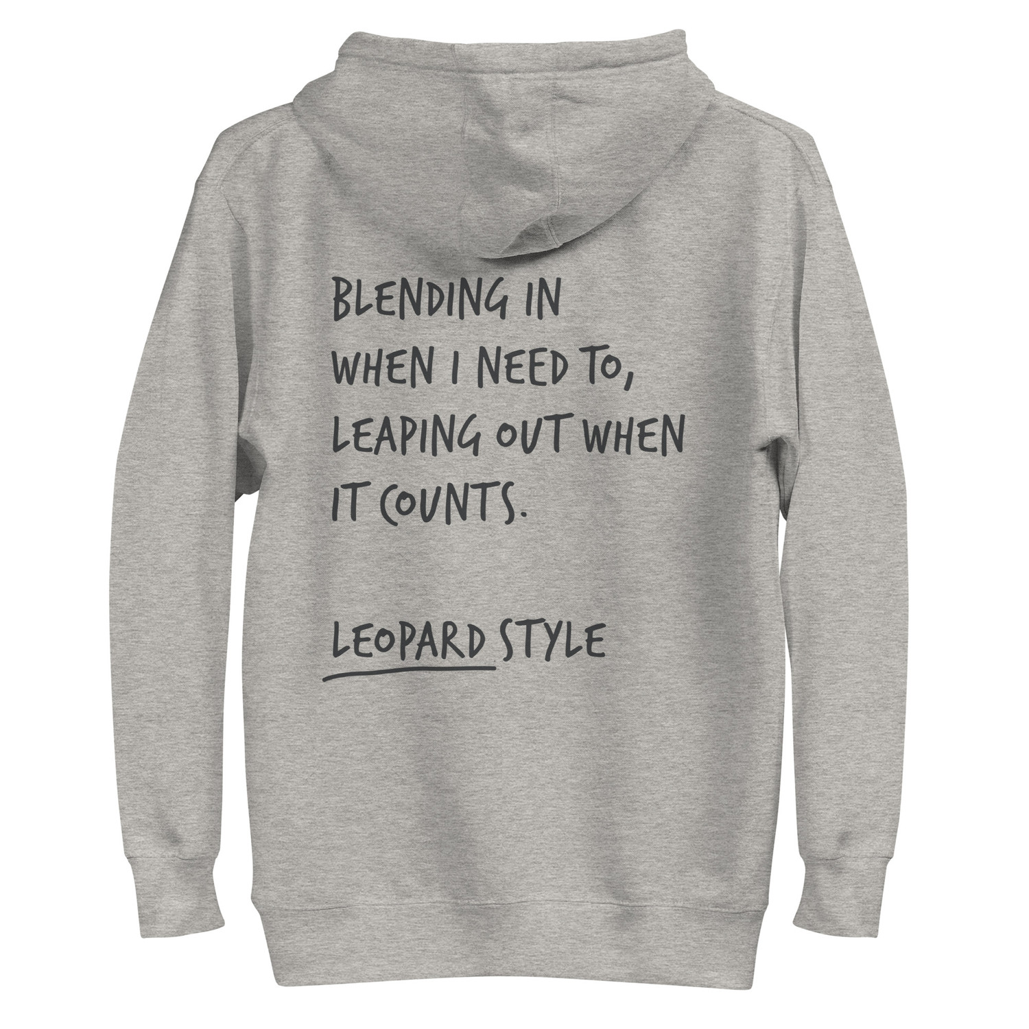 Think Ocean Leopard Aspirations Cotton Blend Embroidered Hoodie