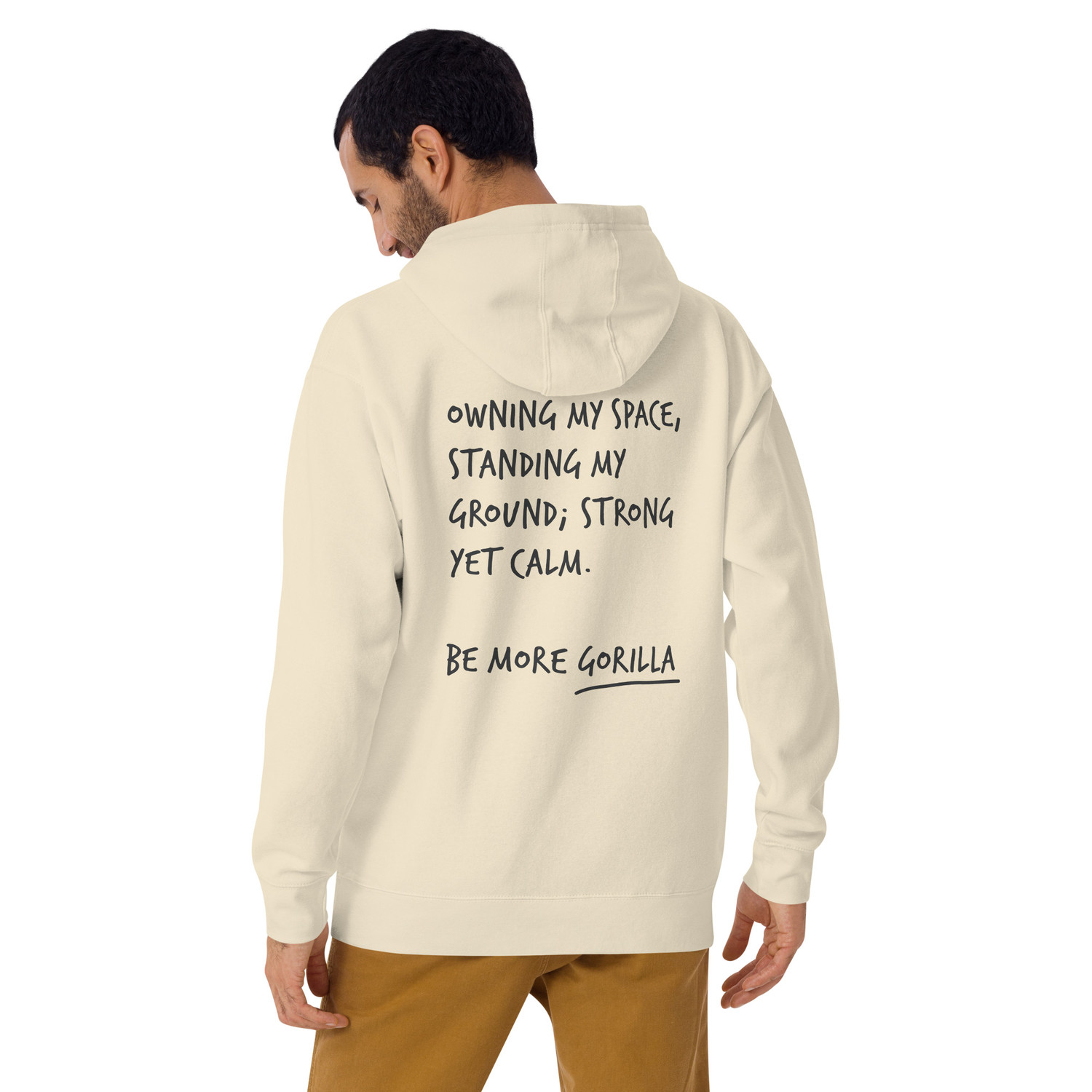 Think Ocean Gorilla Aspirations Cotton Blend Embroidered Hoodie