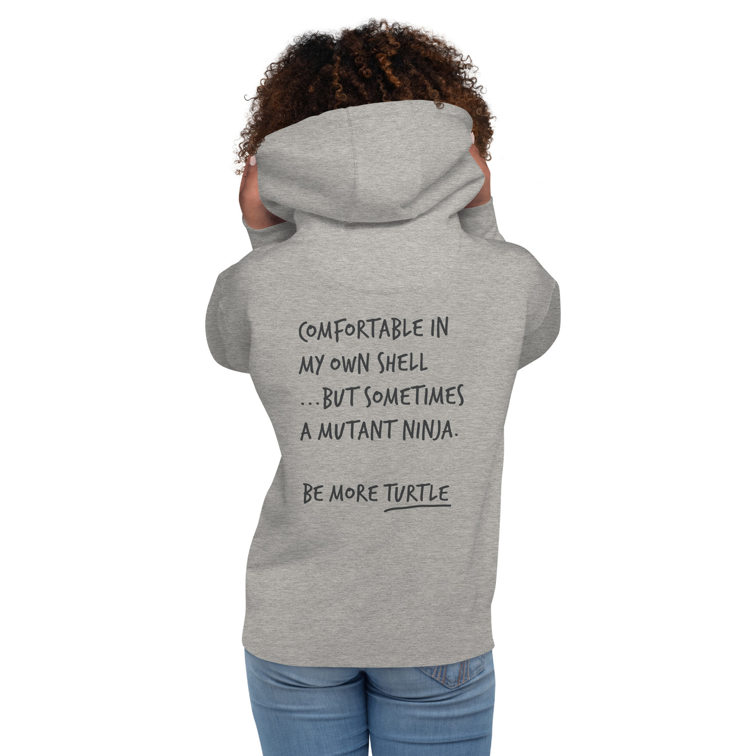 Think Ocean Turtle Aspirations Cotton Blend Embroidered Hoodie
