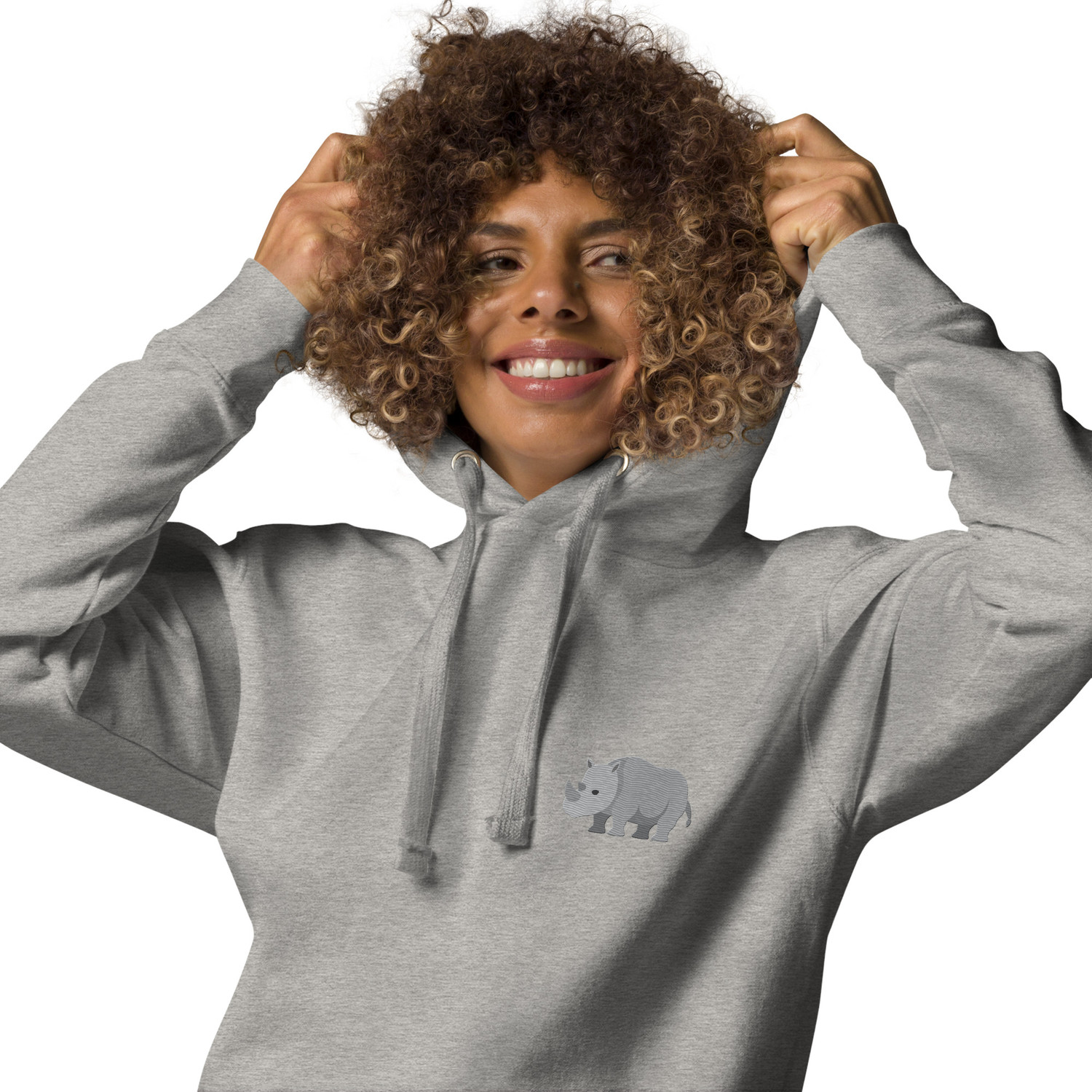 Think Ocean Rhino Aspirations Cotton Blend Embroidered Hoodie