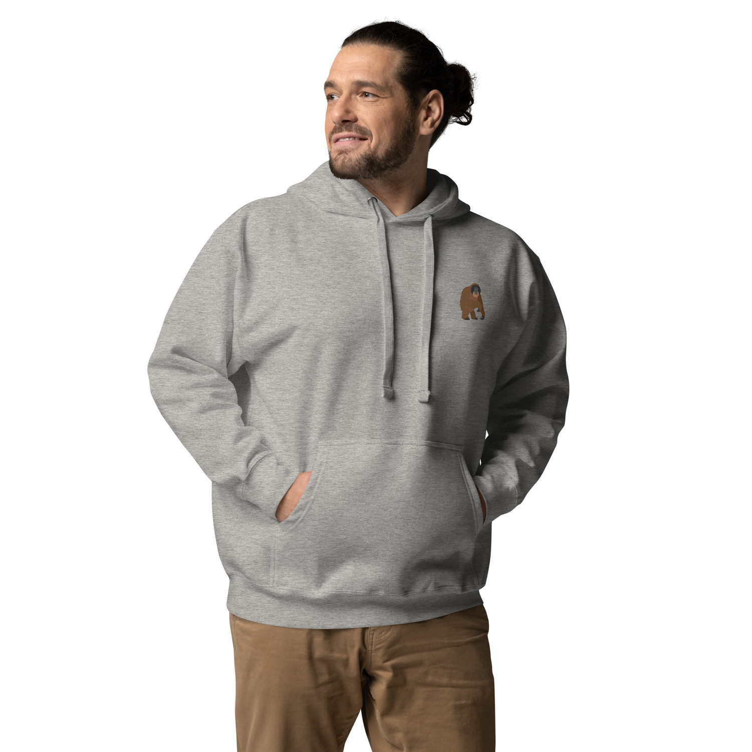 Think Ocean Orangutan Aspirations Cotton Blend Embroidered Hoodie