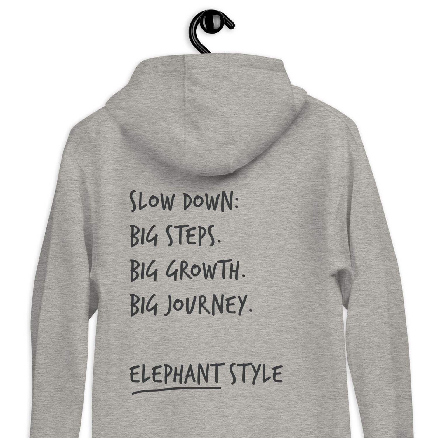 Think Ocean Elephant Aspirations Cotton Blend Embroidered Hoodie