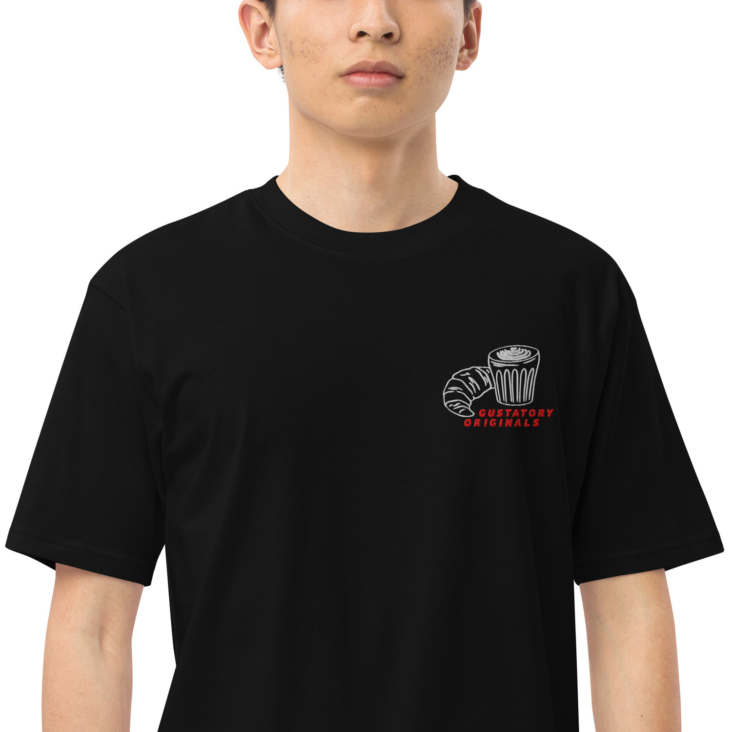 GUSTATORY Postcards From Sunday Originals Heavy Cotton Embroidered T-Shirt