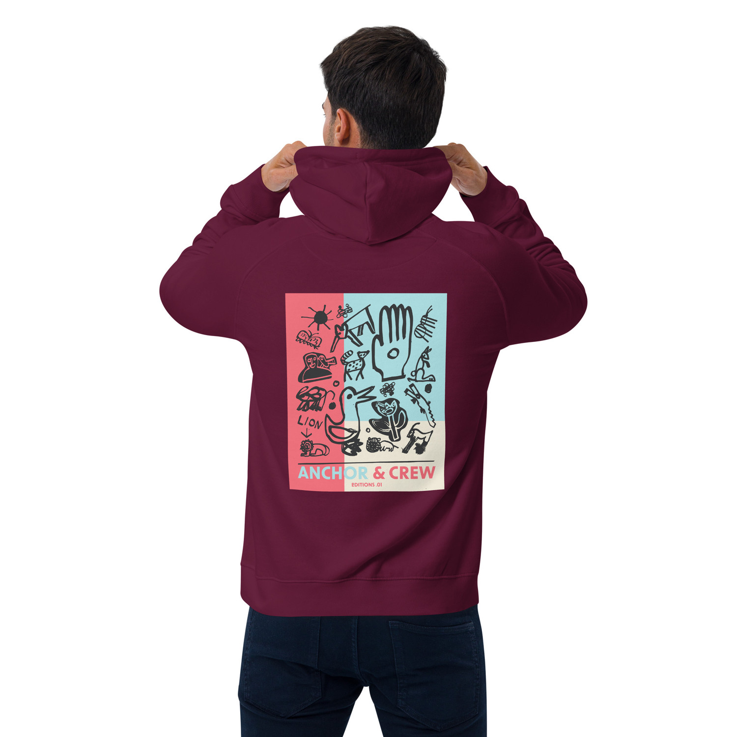 ANCHOR & CREW Moon Safari 01 EDITIONS Organic Cotton Hoodie
