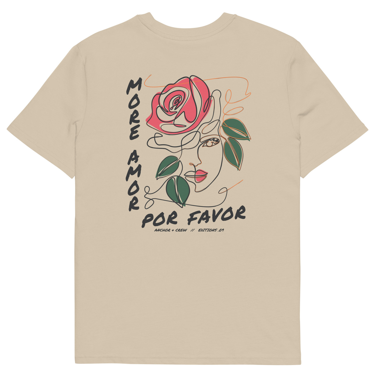 ANCHOR & CREW 09 More Amor Por Favor EDITIONS Organic Cotton T-Shirt