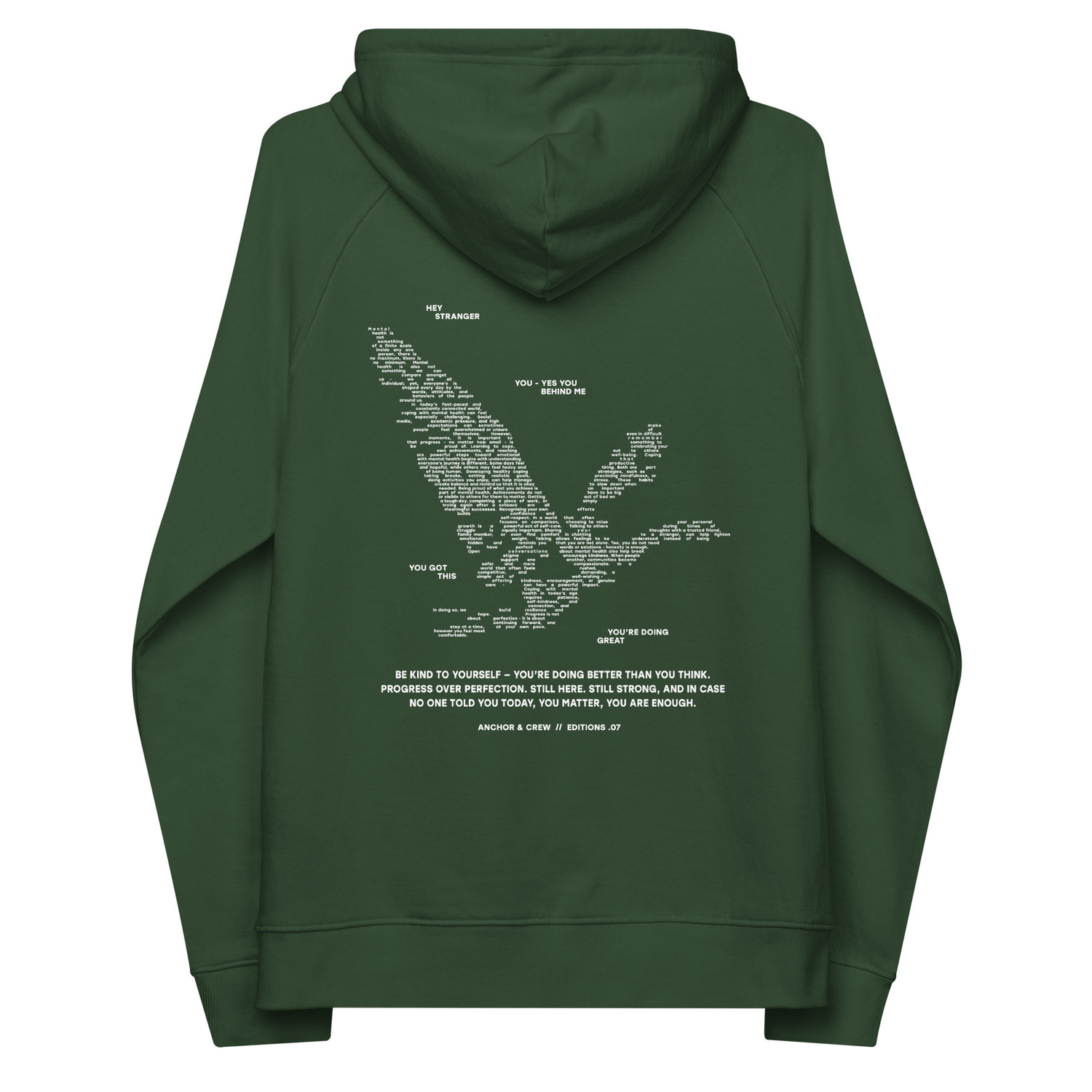 ANCHOR & CREW 07 You Are Enough x Mental Health EDITIONS Organic Cotton Hoodie