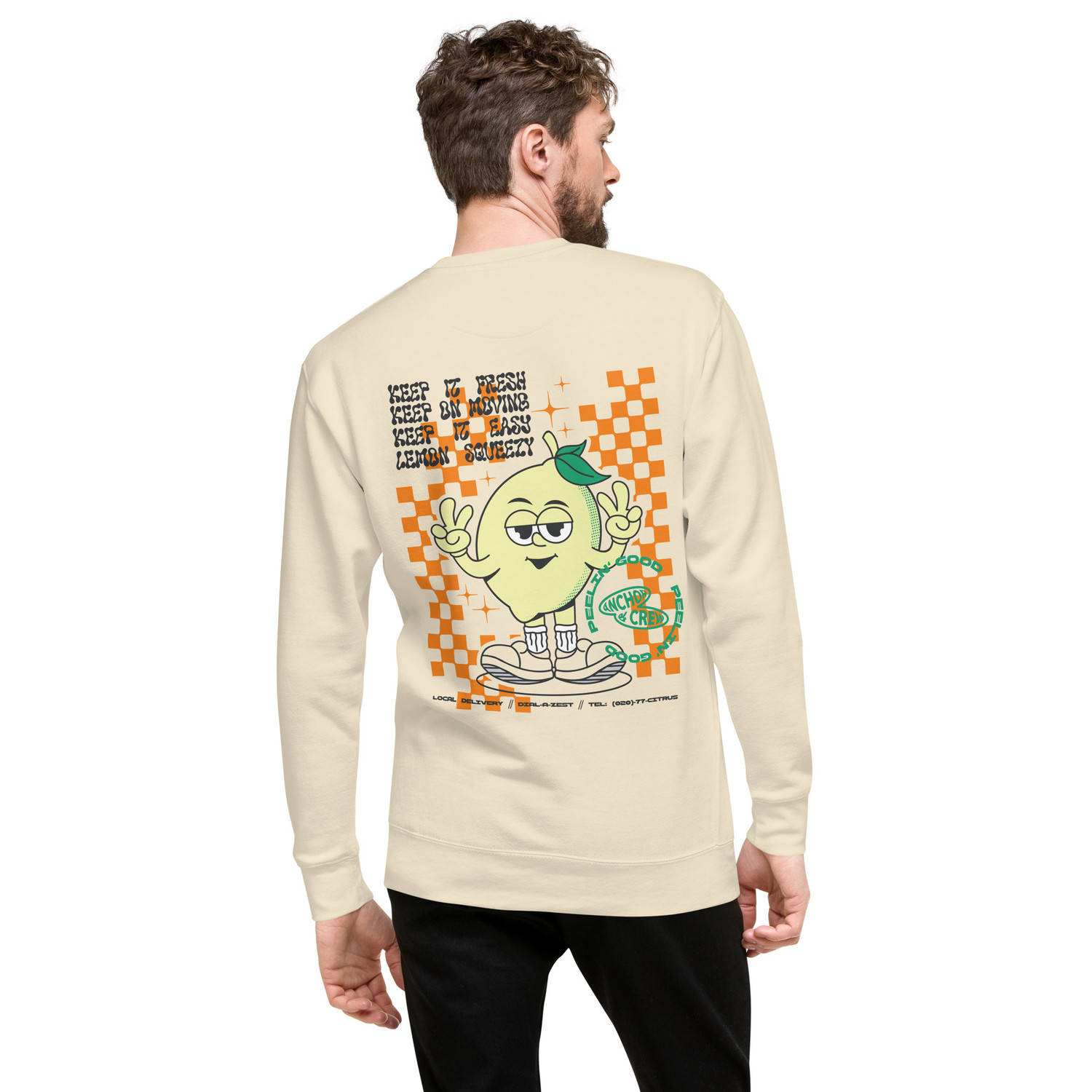 ANCHOR & CREW Lemon Fresh Dial-A-Local Organic Cotton Sweatshirt