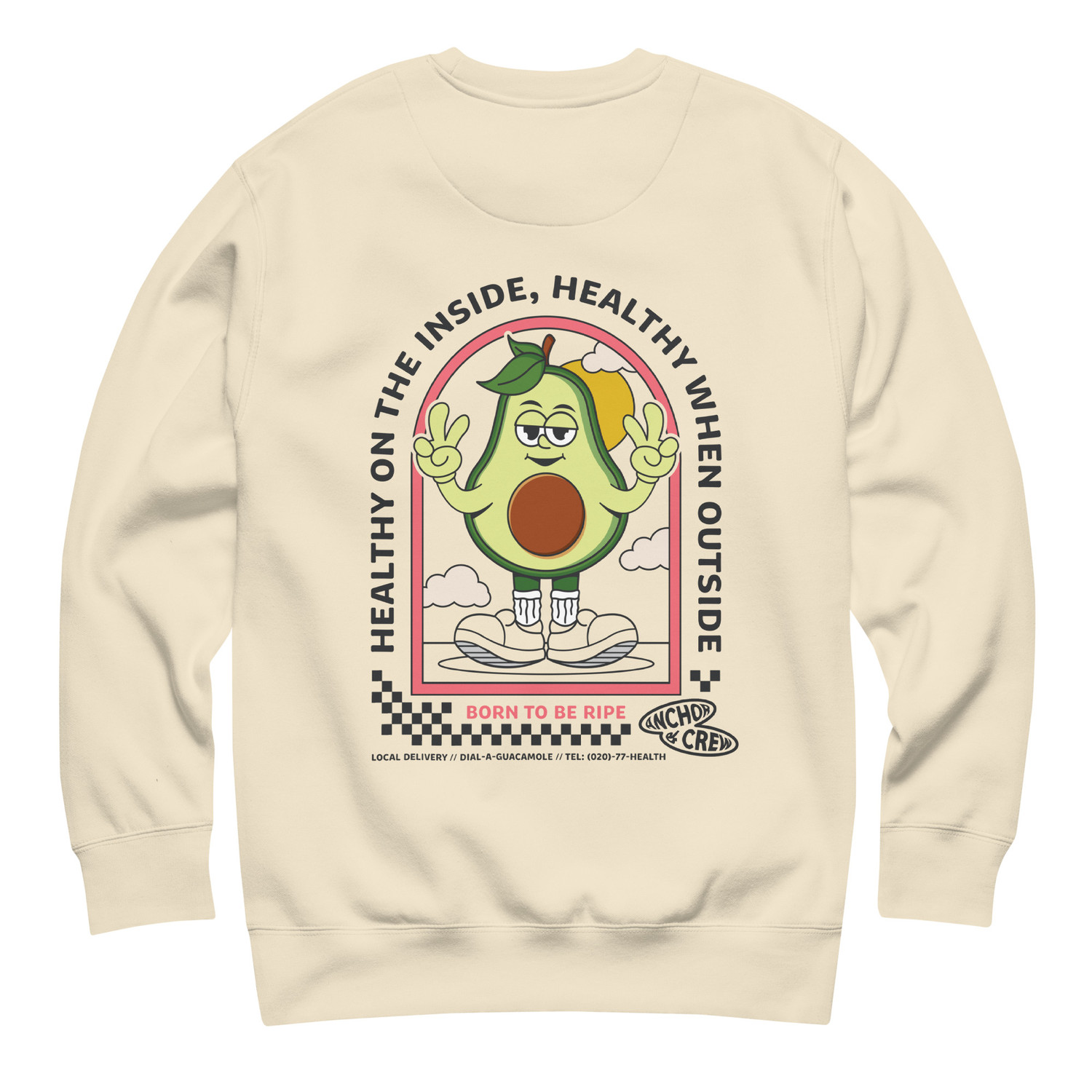 ANCHOR & CREW Ripe Avocado Dial-A-Local Organic Cotton Sweatshirt