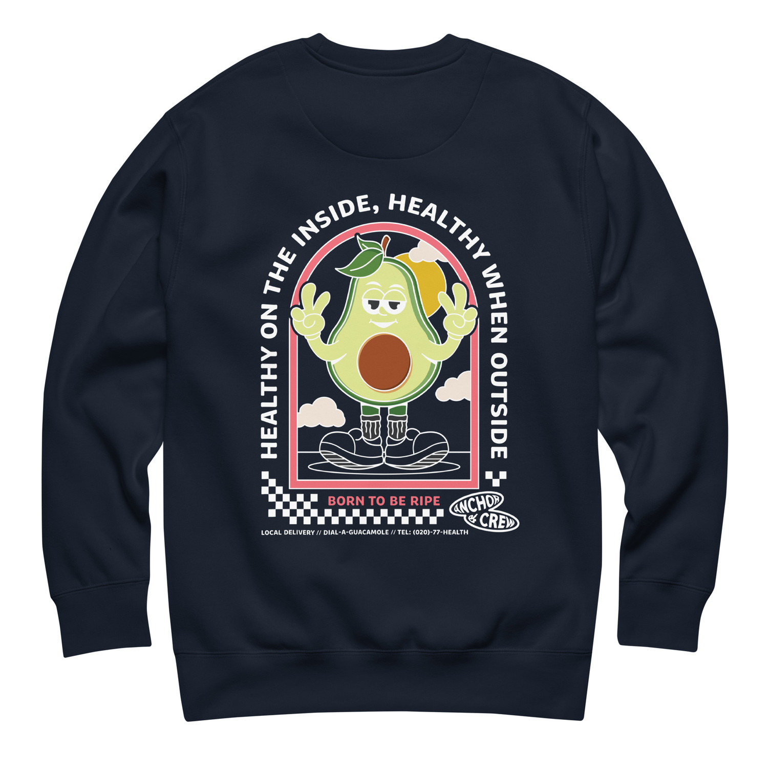 ANCHOR & CREW Ripe Avocado Dial-A-Local Organic Cotton Sweatshirt
