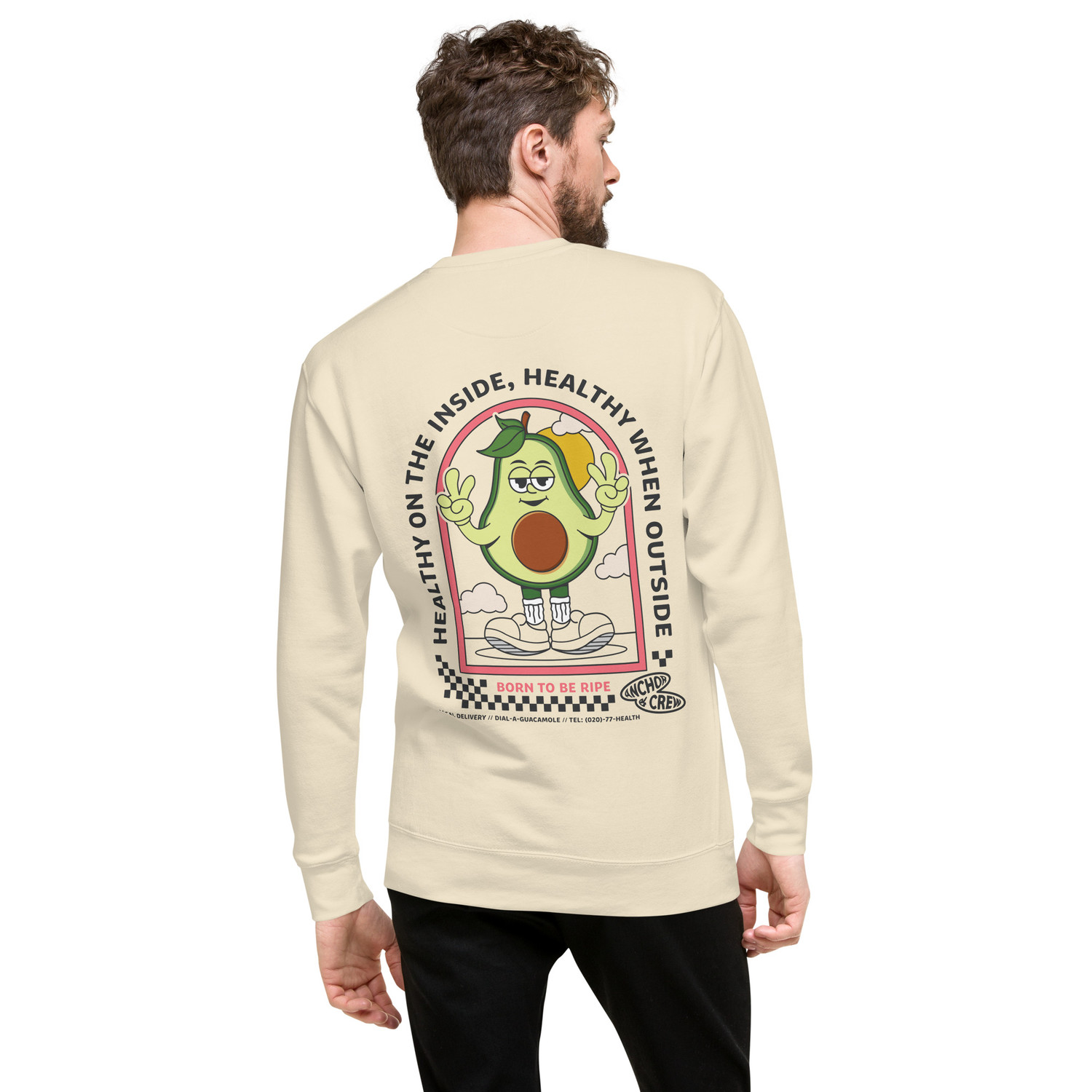 ANCHOR & CREW Ripe Avocado Dial-A-Local Organic Cotton Sweatshirt
