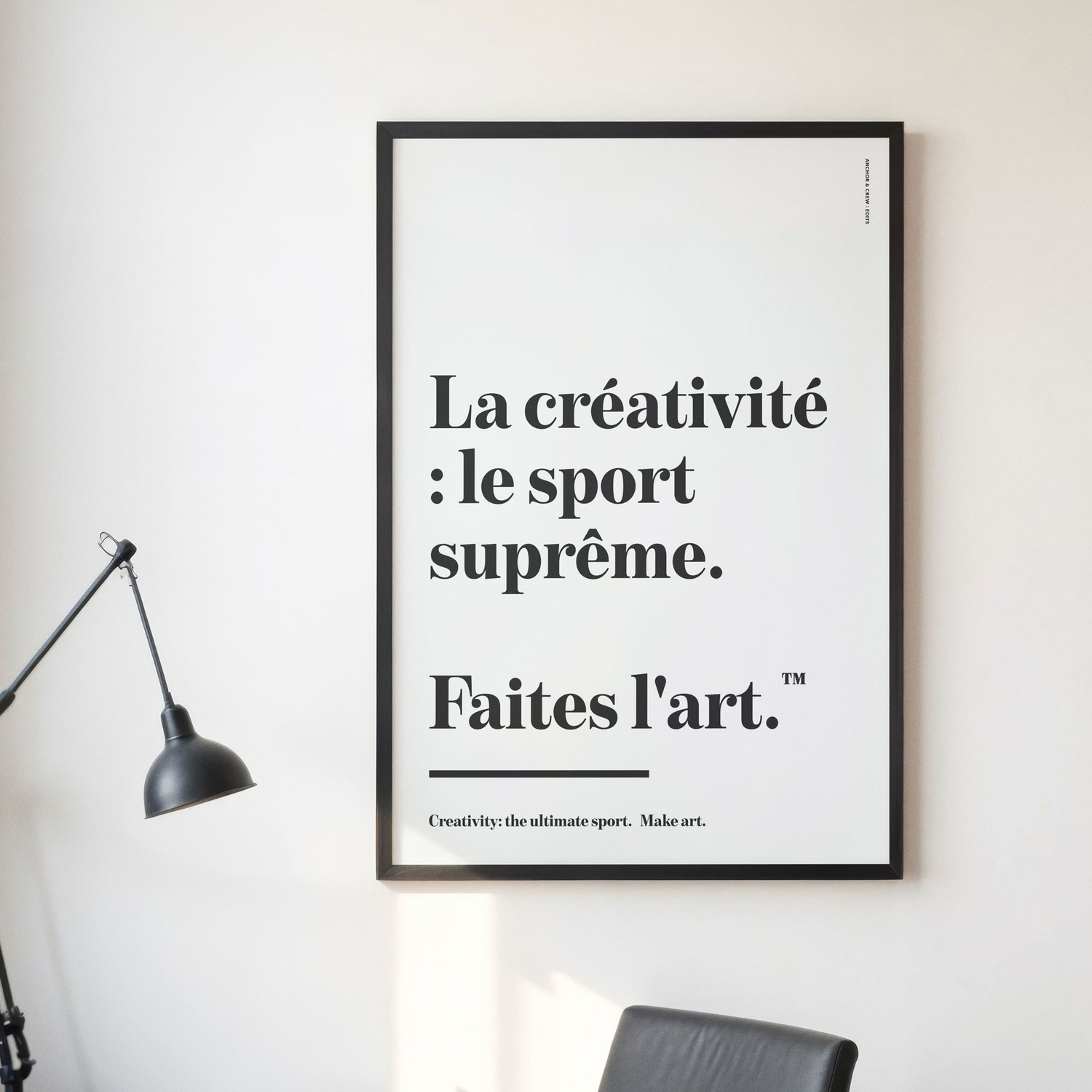 ANCHOR & CREW Make Art Creative Standard Matte Print