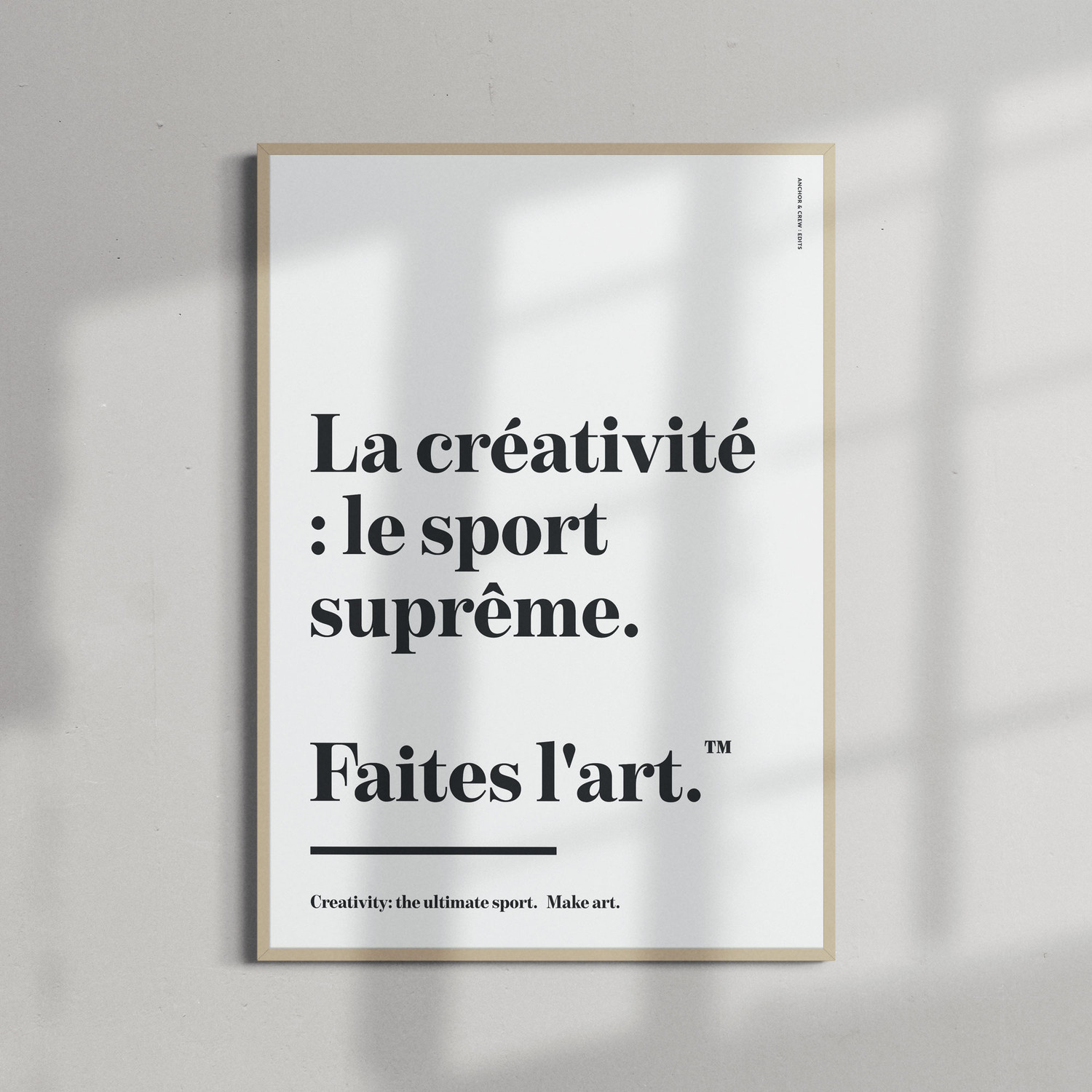 ANCHOR & CREW Make Art Creative Standard Matte Print