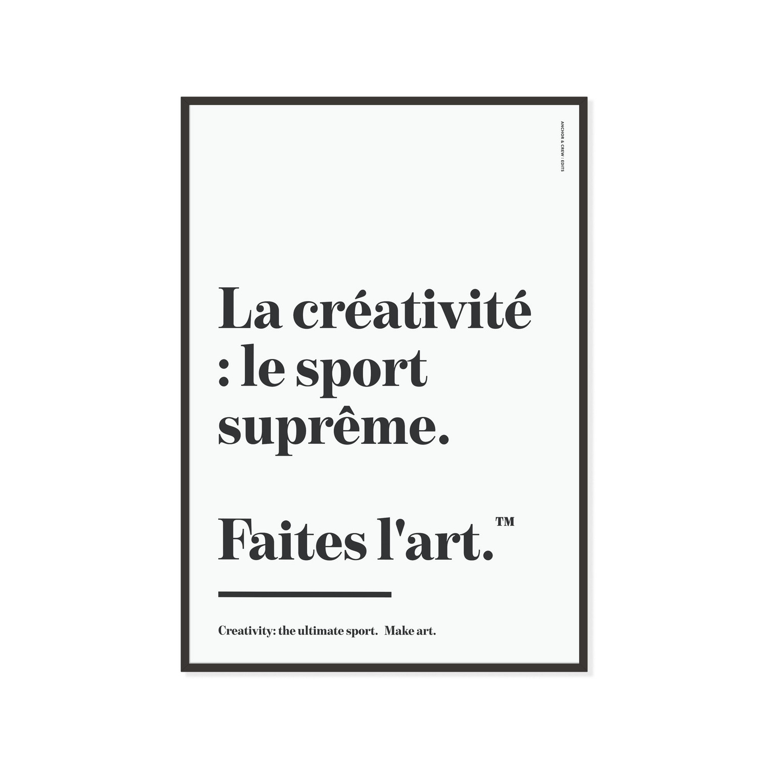 Make Art Creative Standard Matte Art Print