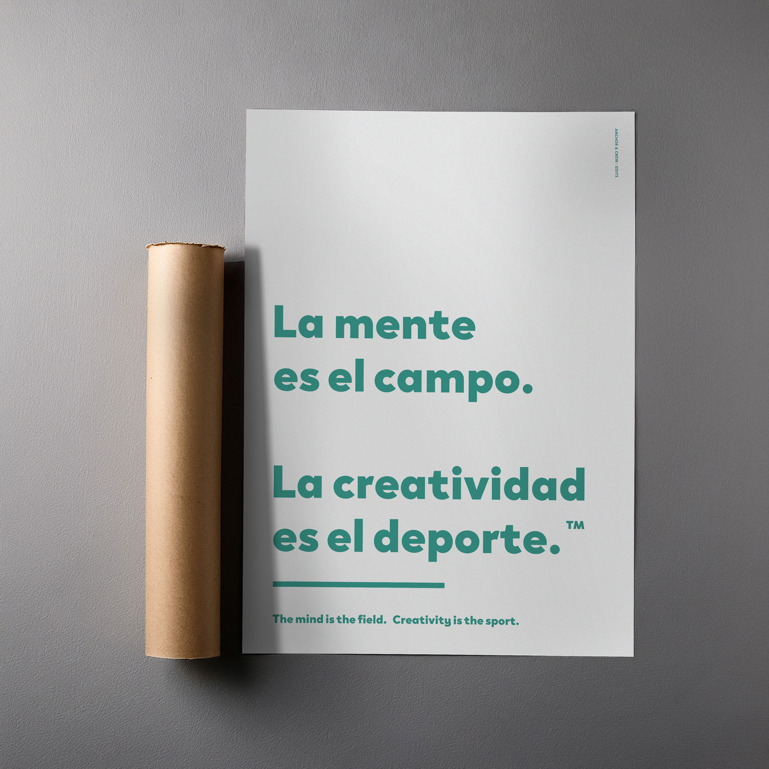 ANCHOR & CREW Creativity Is The Sport Creative Standard Matte Print