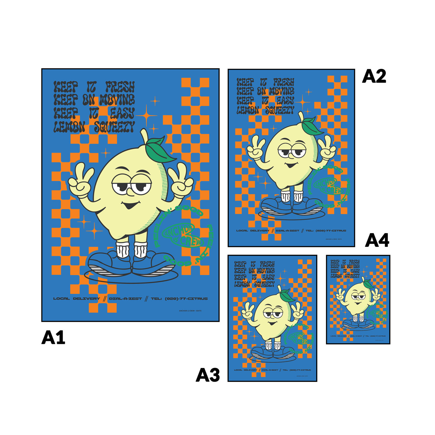 ANCHOR & CREW Lemon Fresh Dial-A-Local Matte Art Print