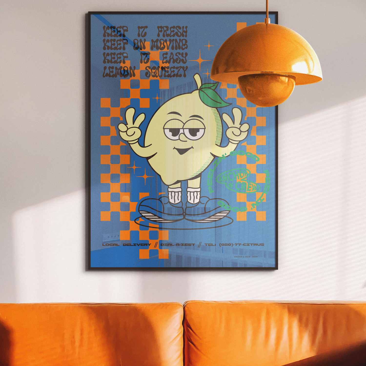ANCHOR & CREW Lemon Fresh Dial-A-Local Matte Art Print