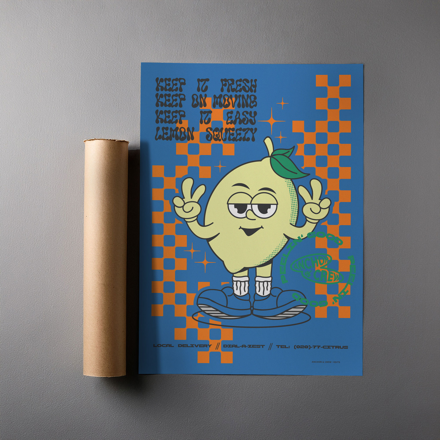 ANCHOR & CREW Lemon Fresh Dial-A-Local Matte Art Print