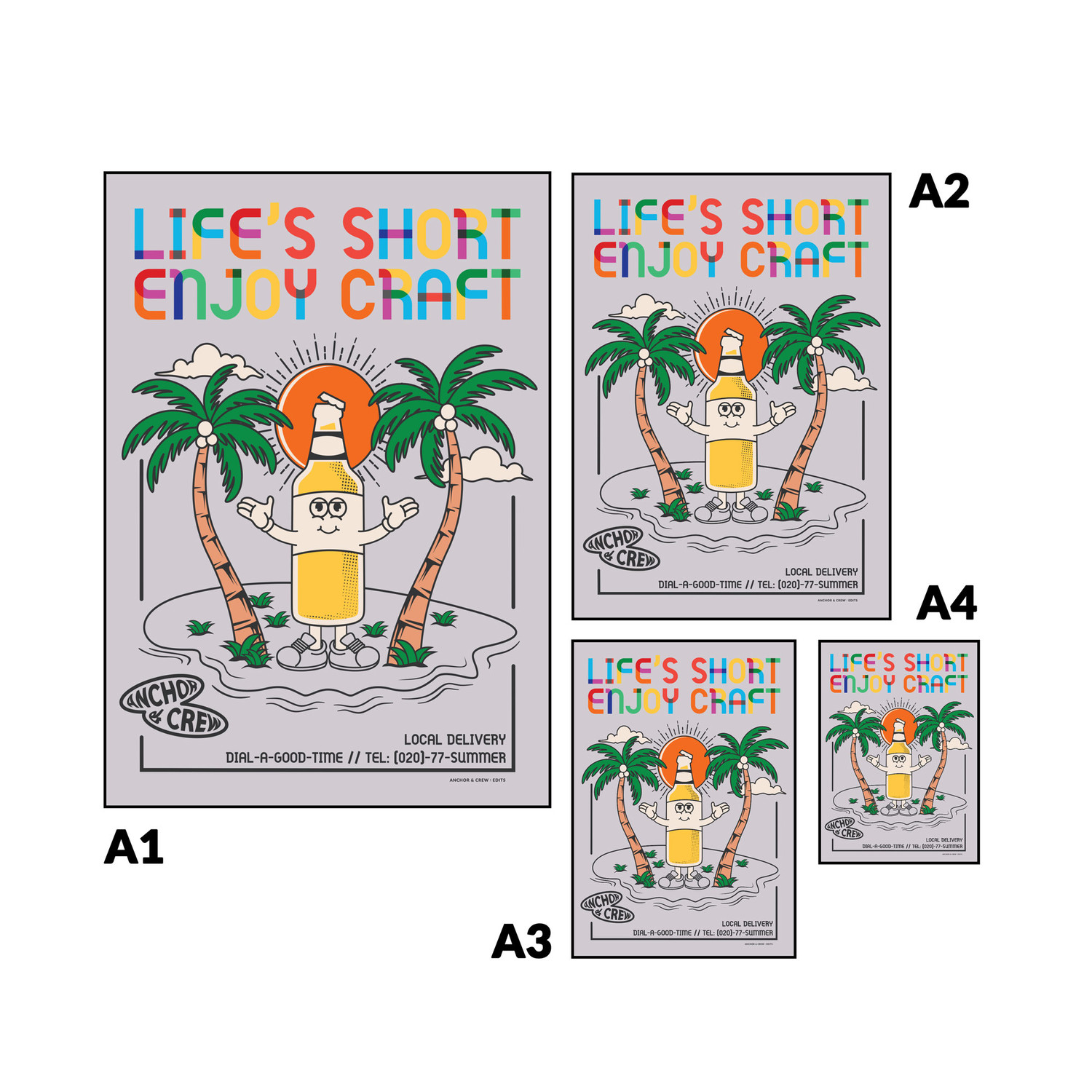 ANCHOR & CREW Enjoy Craft Dial-A-Local Matte Art Print